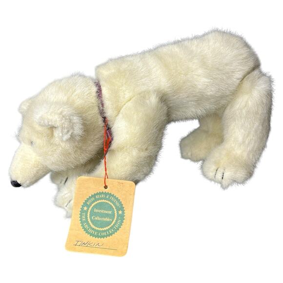 Vintage 90s Boyds Bears Polar Bear Archive Collection Jointed Plush Tinkin II - Picture 2 of 16